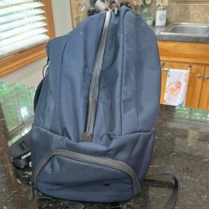 Durable Blue Backpack with Padded Straps and Structured Design